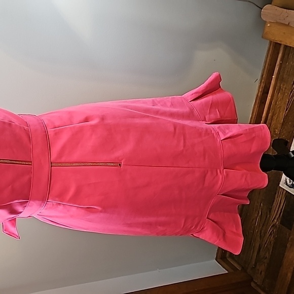 Calvin Klein faux wrap ruffle hem sz 2 pink dress Easter Spring - Picture 8 of 11